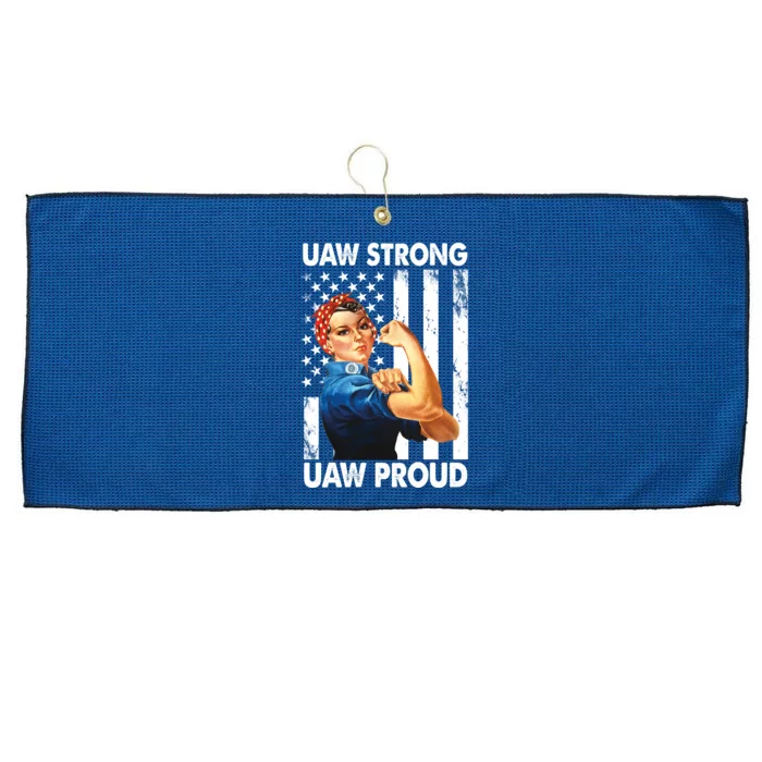 Uaw Strong Uaw Proud Union Member Strong Large Microfiber Waffle Golf Towel