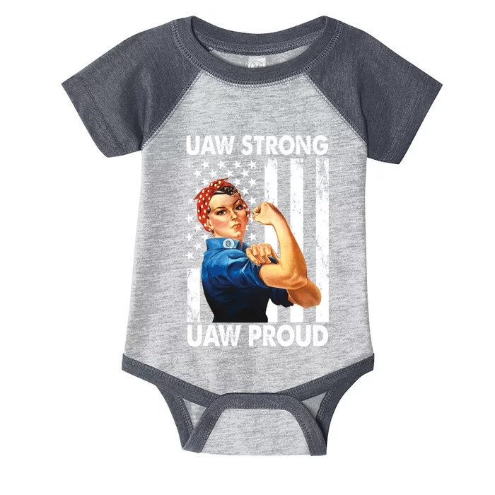 Uaw Strong Uaw Proud Union Member Strong Infant Baby Jersey Bodysuit