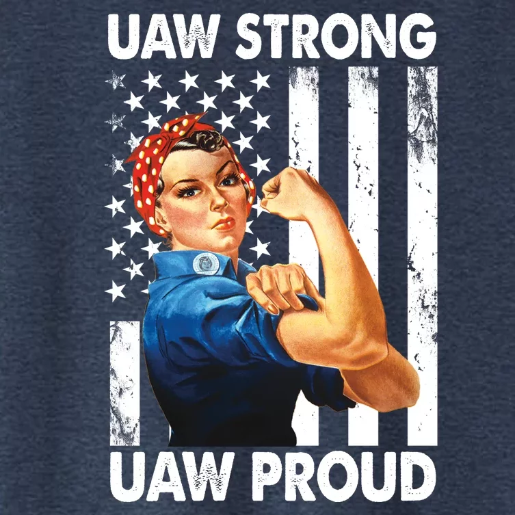 Uaw Strong Uaw Proud Union Member Strong Women's Crop Top Tee