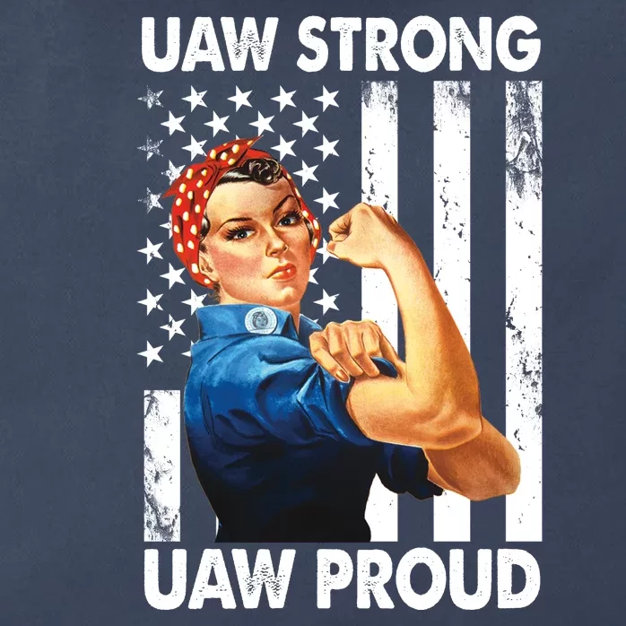 Uaw Strong Uaw Proud Union Member Strong Zip Tote Bag