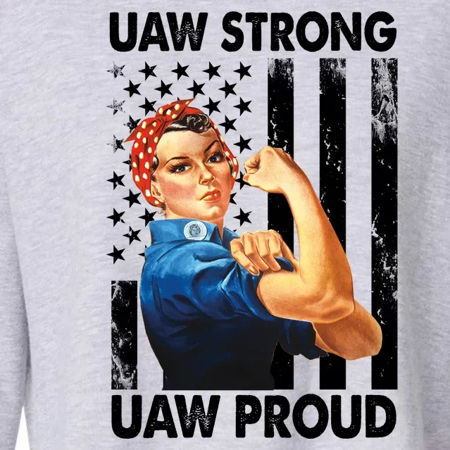 Uaw Strong Uaw Proud Union Member Strong Cropped Pullover Crew