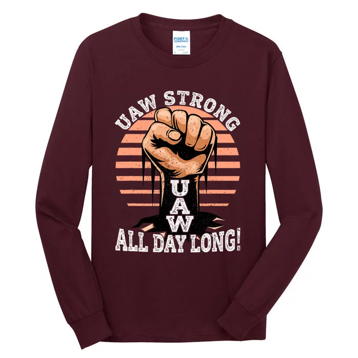 UAW Strong UAW Proud Union Pride UAW Laborer Worker Tall Long Sleeve T-Shirt