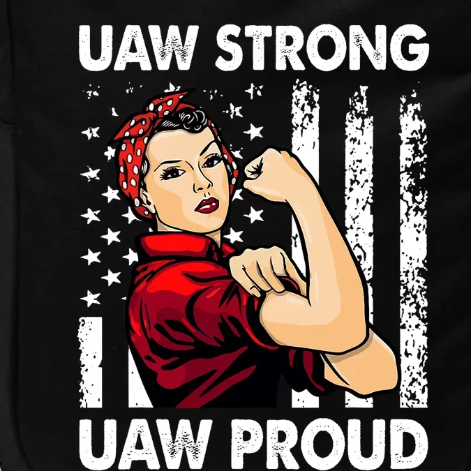 UAW Strong UAW Proud Union Pride UAW Laborer Worker Impact Tech Backpack