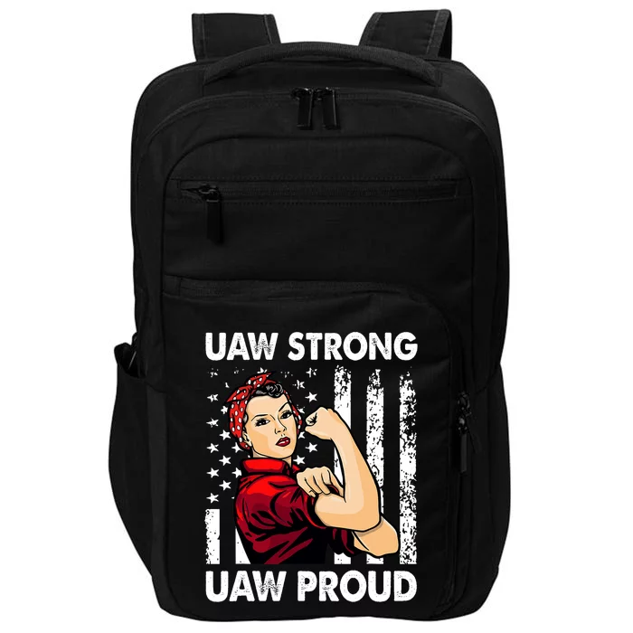 UAW Strong UAW Proud Union Pride UAW Laborer Worker Impact Tech Backpack