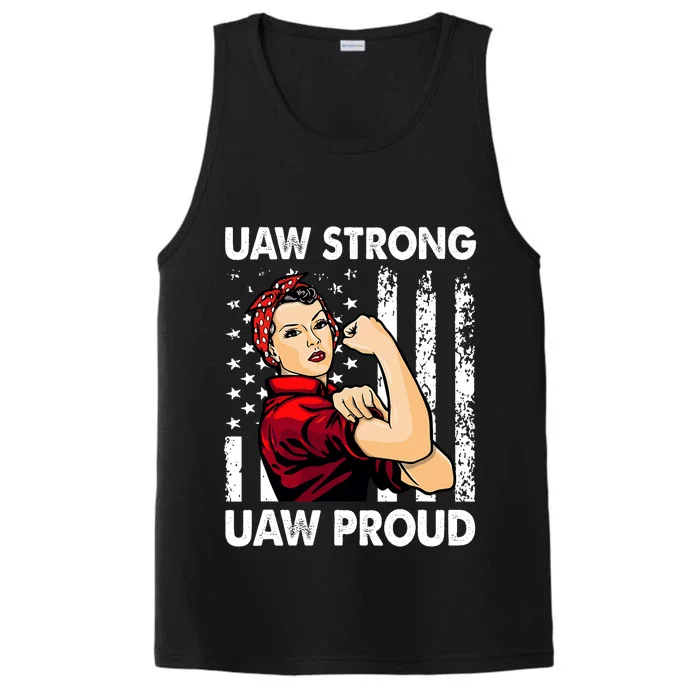 UAW Strong UAW Proud Union Pride UAW Laborer Worker Performance Tank