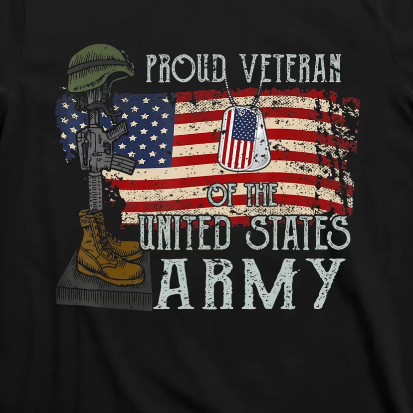 United States Vintage Navy With American Flag For Veteran T-Shirt