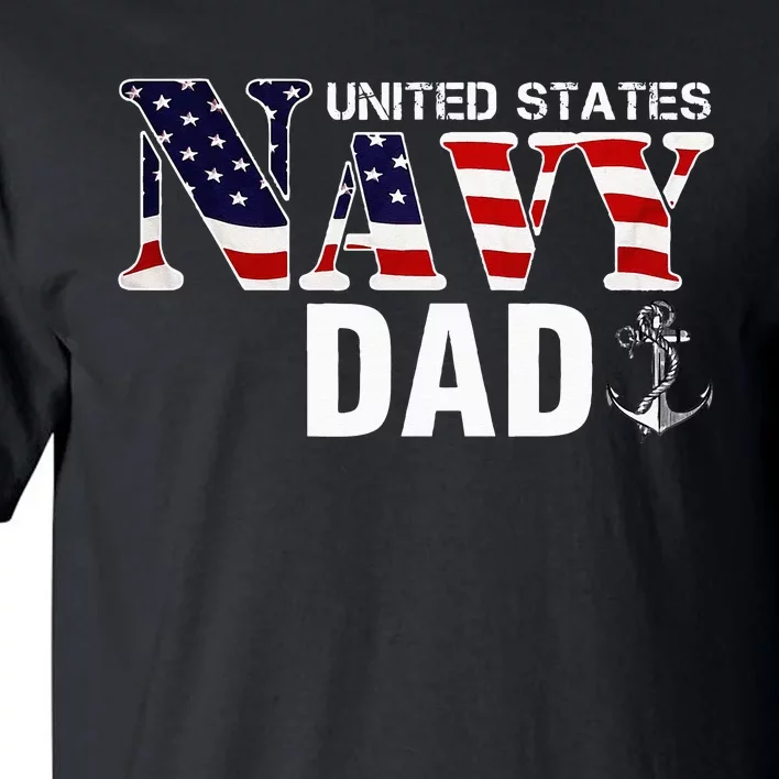 United States Vintage Navy With American Flag For Dad Gift Tall T-Shirt