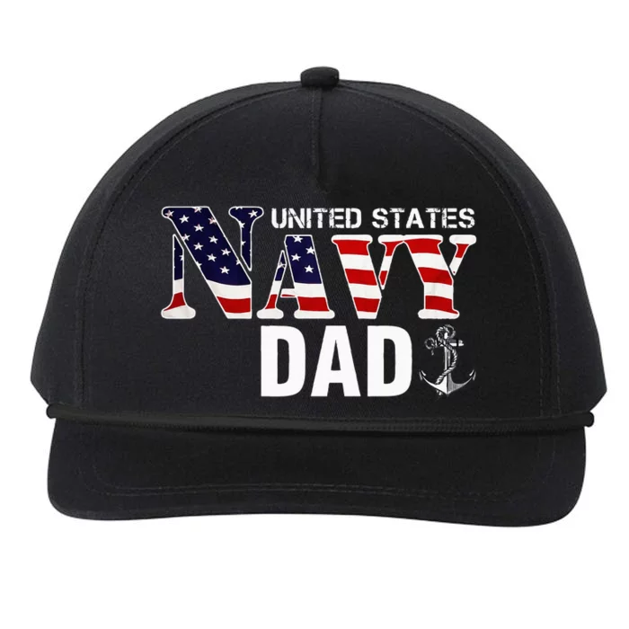 United States Vintage Navy With American Flag For Dad Gift Snapback Five-Panel Rope Hat