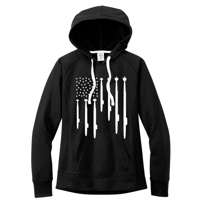 US Submarine Veteran Flag Women's Fleece Hoodie