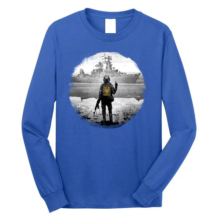 Ukraine Soldier Vs Russian Warship Long Sleeve Shirt