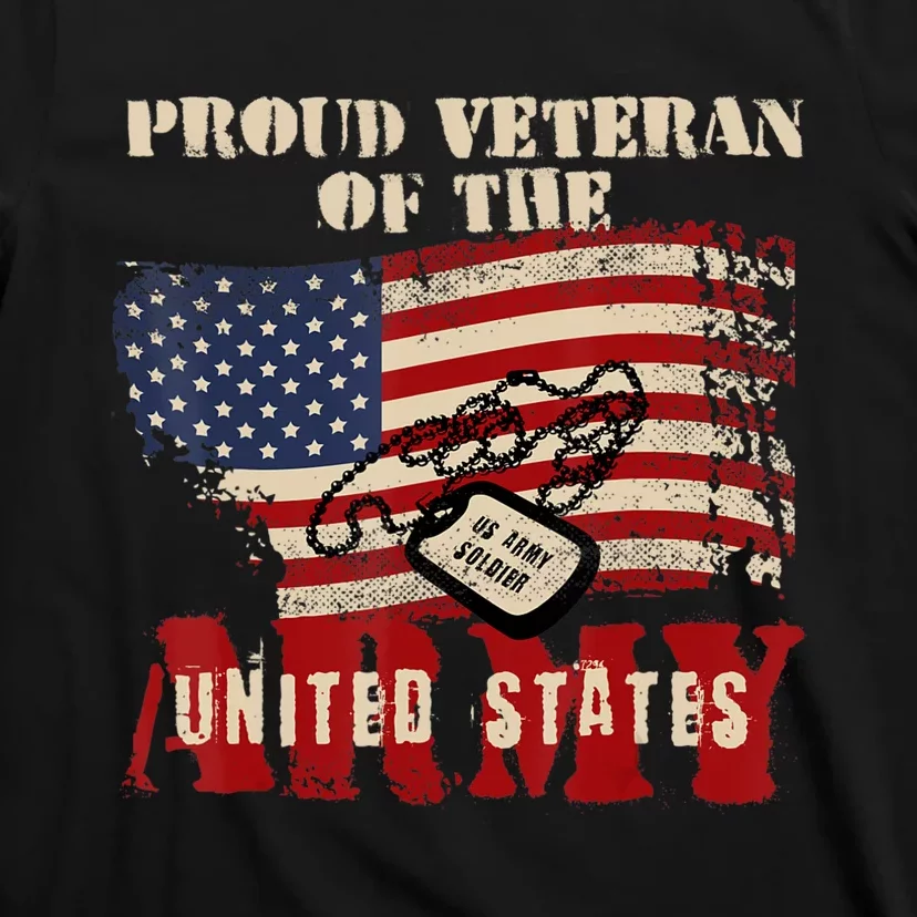 United States Vintage Navy With American Flag For Veteran T-Shirt