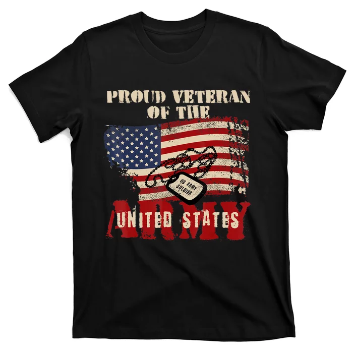 United States Vintage Navy With American Flag For Veteran T-Shirt