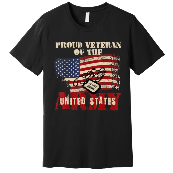 United States Vintage Navy With American Flag For Veteran Premium T-Shirt