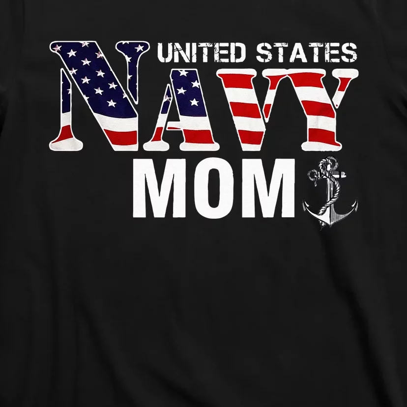 United States Vintage Navy With American Flag For Mom Gift T-Shirt