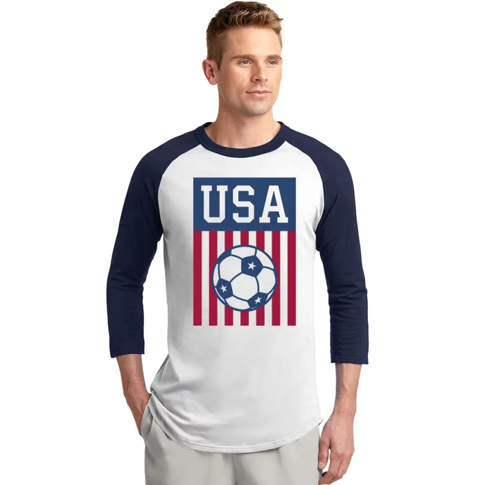 USA Soccer Wo American Soccer Fan Hoodie Baseball Sleeve Shirt