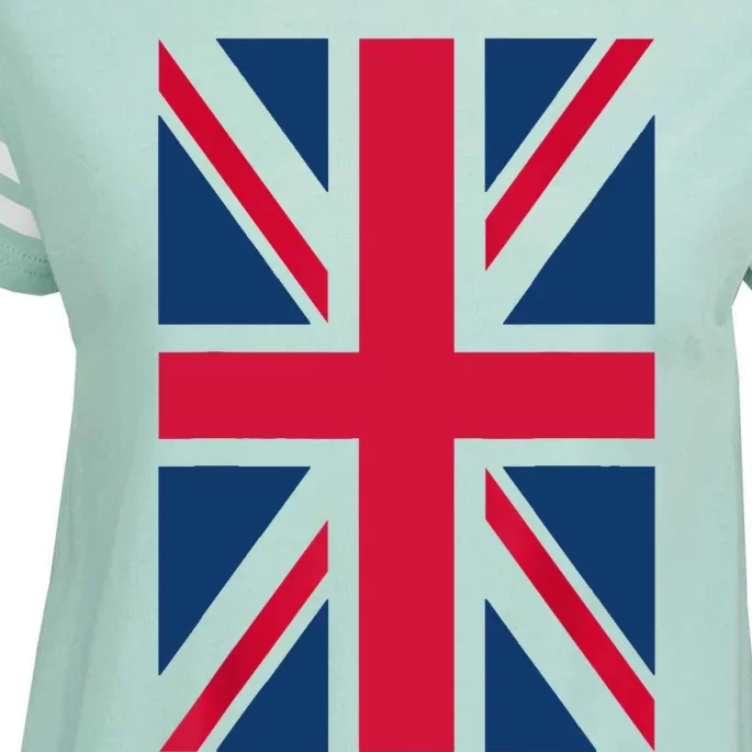 UK Shirt Women Men | Cool Vertical British Union Jack Flag Enza Ladies Jersey Football T-Shirt