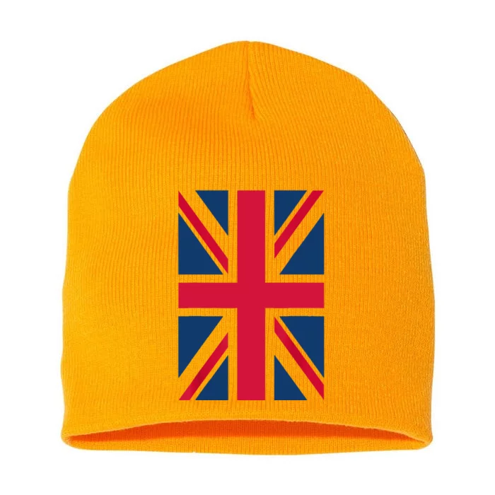 UK Shirt Women Men | Cool Vertical British Union Jack Flag Short Acrylic Beanie