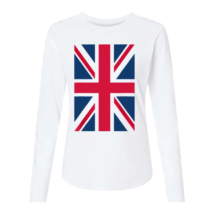 UK Shirt Women Men | Cool Vertical British Union Jack Flag Womens Cotton Relaxed Long Sleeve T-Shirt