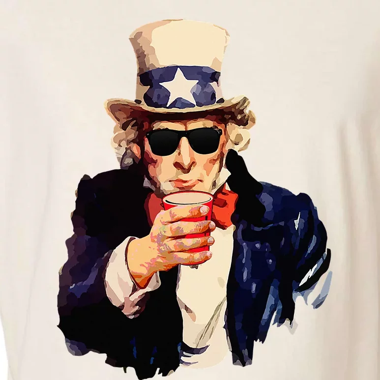 Uncle Sam Wants You To Drink Funny Drinking Garment-Dyed Women's Muscle Tee