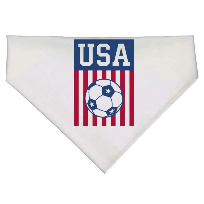 USA Soccer Women Men Kids American Soccer Fan USA-Made Doggie Bandana