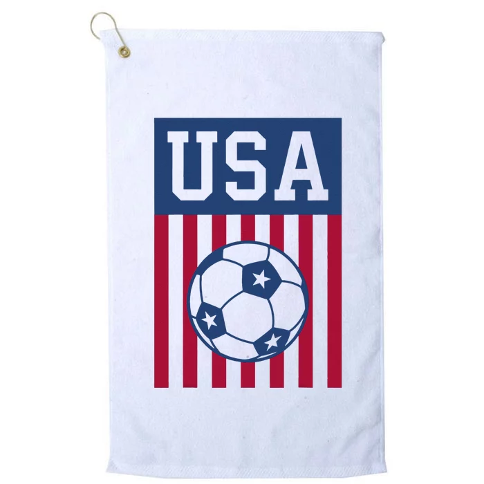 USA Soccer Women Men Kids American Soccer Fan Platinum Collection Golf Towel