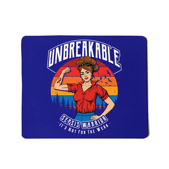 Unbreakable Sepsis Warrior Sunset Gift Mousepad