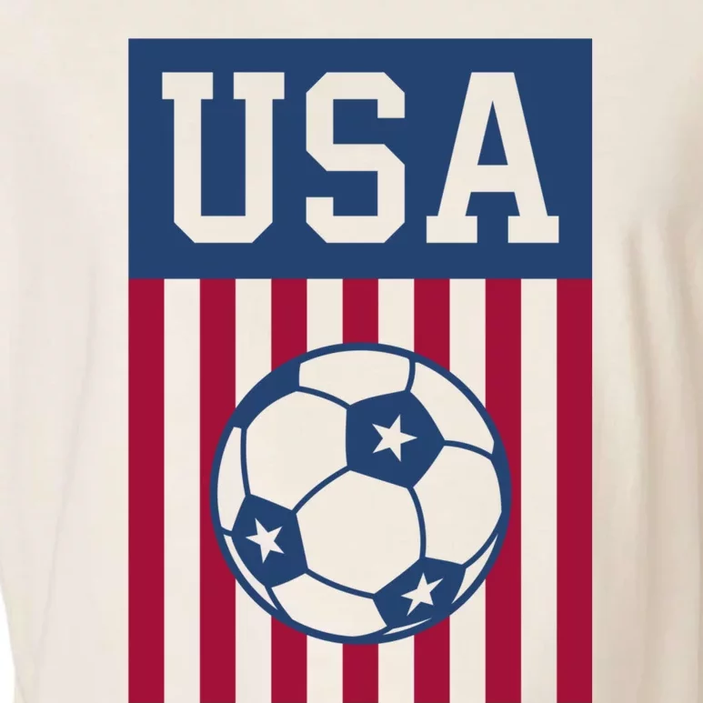 USA Soccer Women Men Kids American Soccer Fan Garment-Dyed Women's Muscle Tee