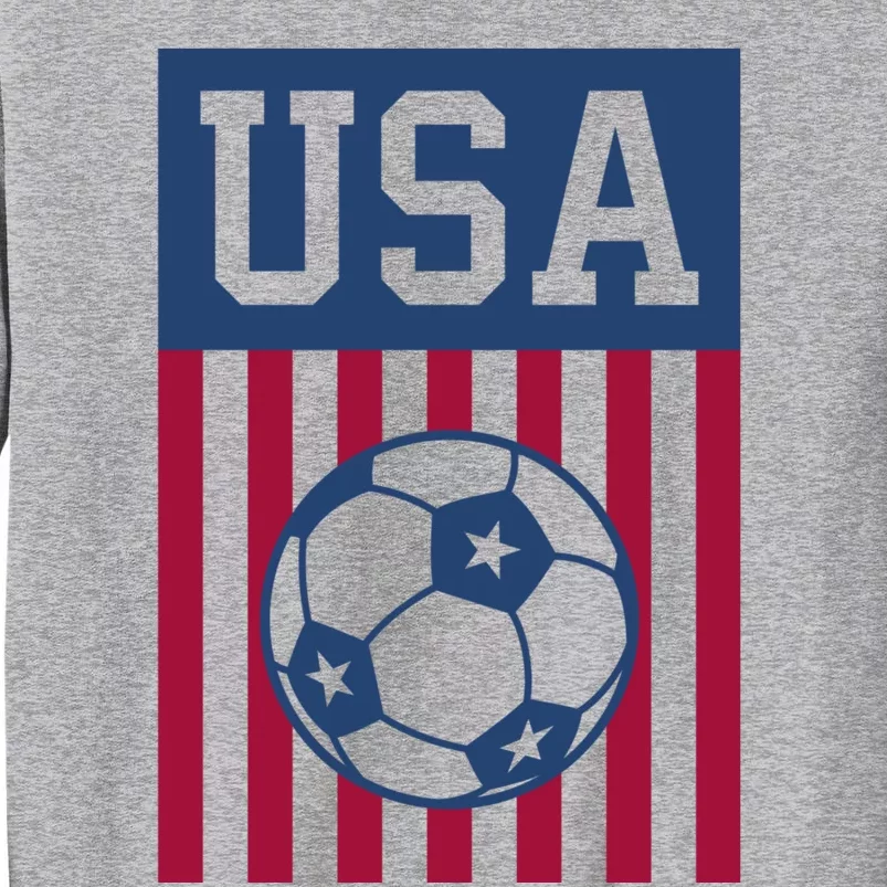 USA Soccer Women Men Kids American Soccer Fan Tall Sweatshirt