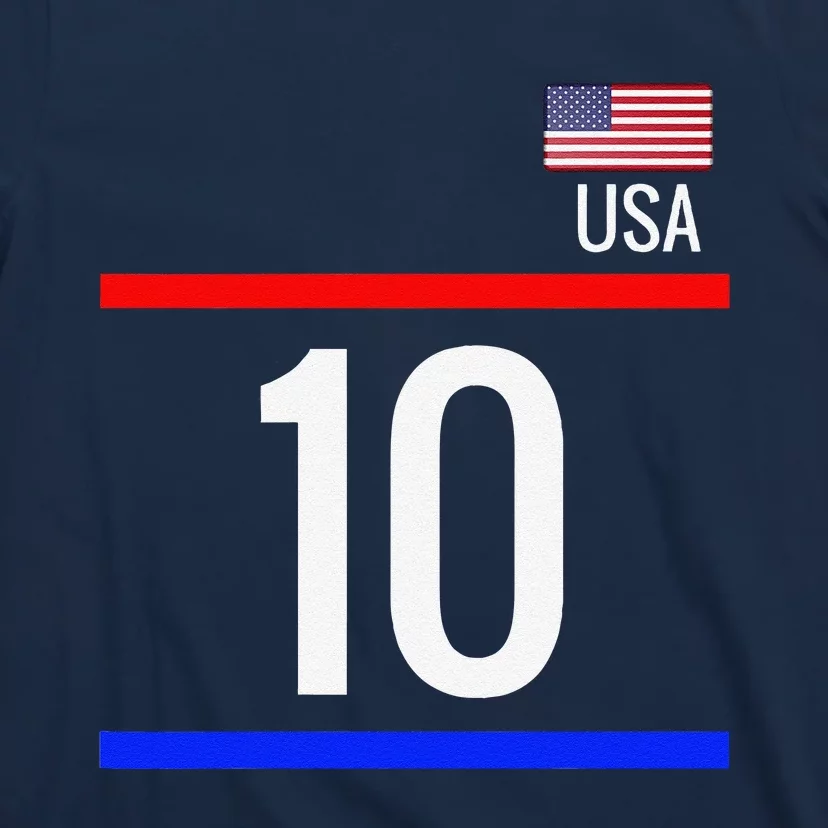 Usa Soccer With Number 10 Sports T-Shirt