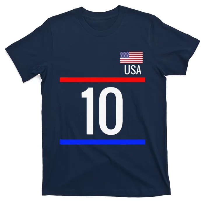 Usa Soccer With Number 10 Sports T-Shirt