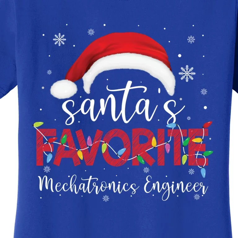 Ugly Sweater Xmas SantaS Favorite Mechatronics Engineer Cool Gift Women's T-Shirt