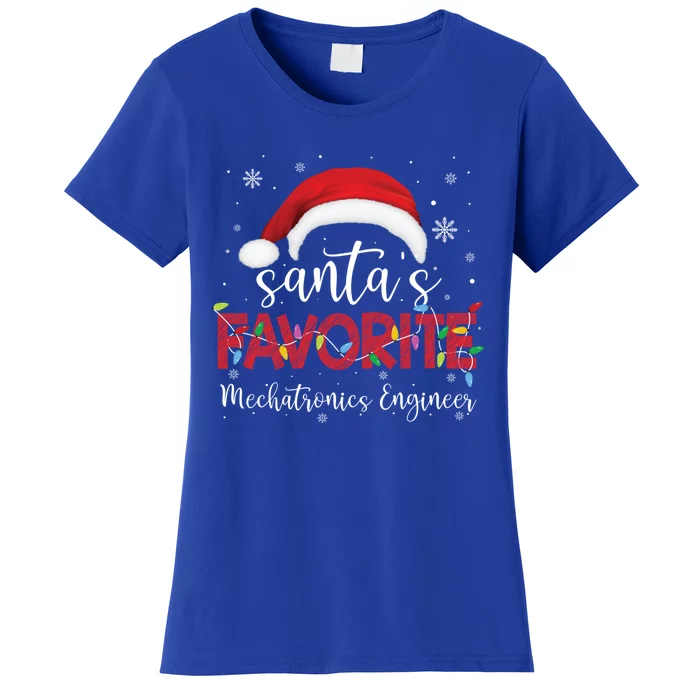 Ugly Sweater Xmas SantaS Favorite Mechatronics Engineer Cool Gift Women's T-Shirt