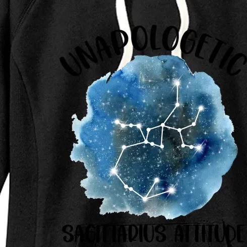 Unapologetic Sagittarius Zodiac Constellation Attitude Gift Women's Fleece Hoodie