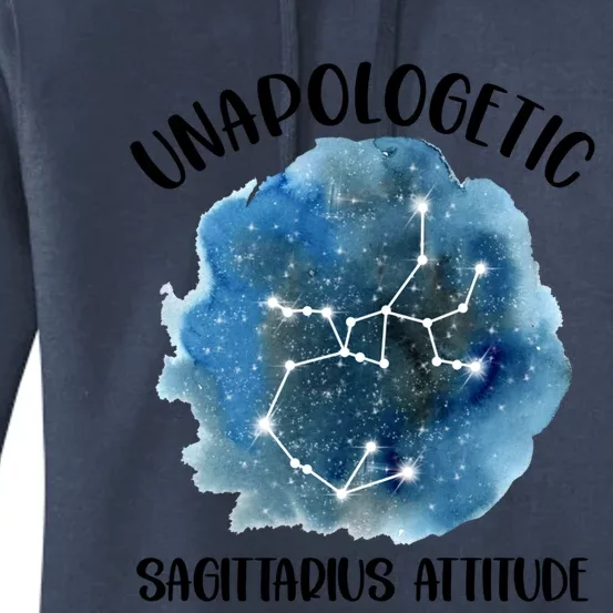 Unapologetic Sagittarius Zodiac Constellation Attitude Gift Women's Pullover Hoodie