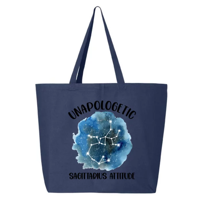 Unapologetic Sagittarius Zodiac Constellation Attitude Gift 25L Jumbo Tote