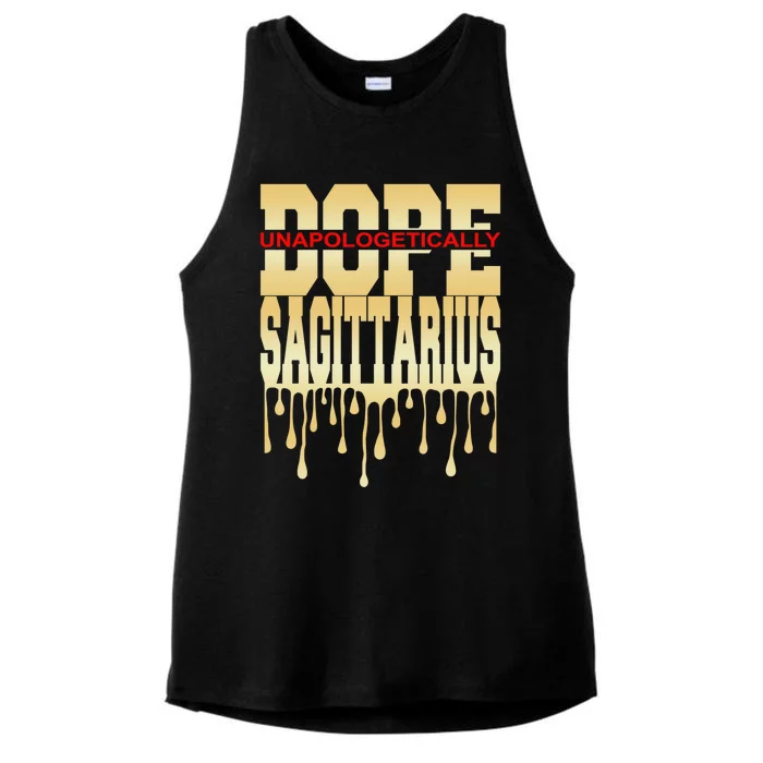 Unapologetically Sagittarius Zodiac Gift Ladies Tri-Blend Wicking Tank