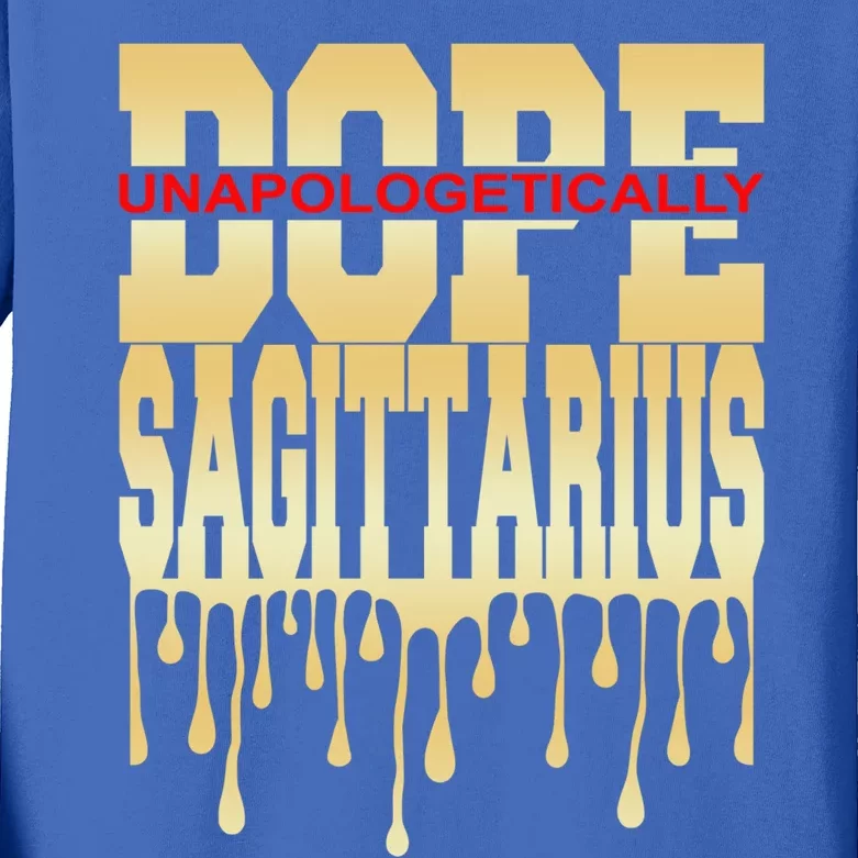 Unapologetically Sagittarius Zodiac Gift Kids Long Sleeve Shirt