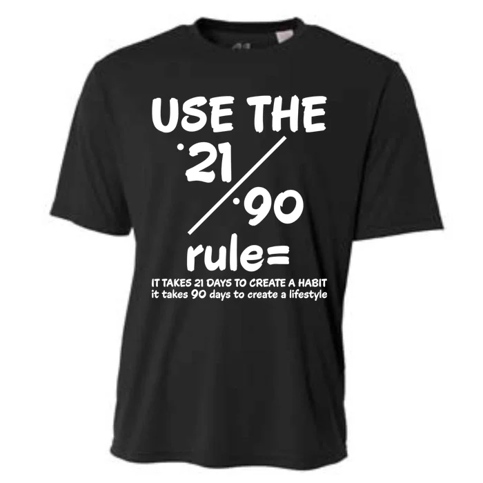 Use The 21/90 Rule= It Takes 21 Days To Create A Habit Gift Cooling Performance Crew T-Shirt