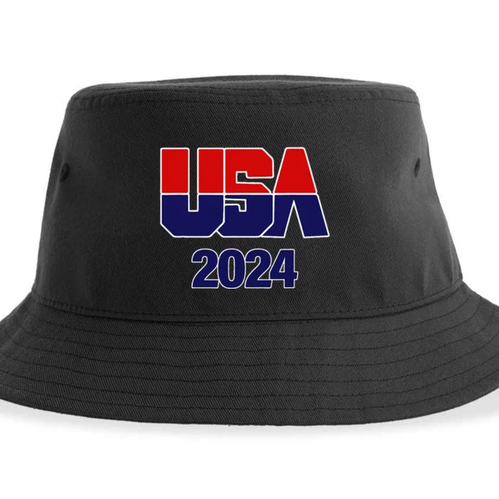 Usa Team 2024 Souvenir American Sports Sustainable Bucket Hat