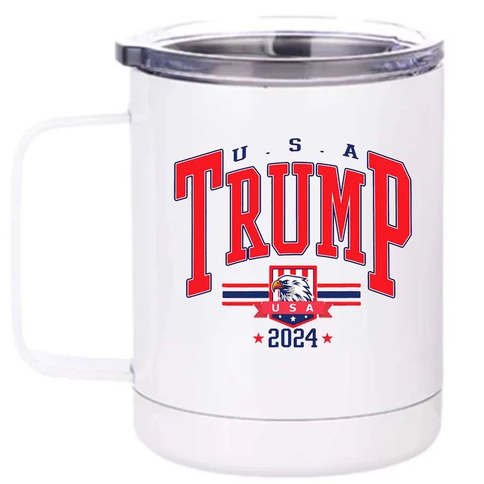 Usa Trump 2024 Take America Back 2024 President Front & Back 12oz Stainless Steel Tumbler Cup