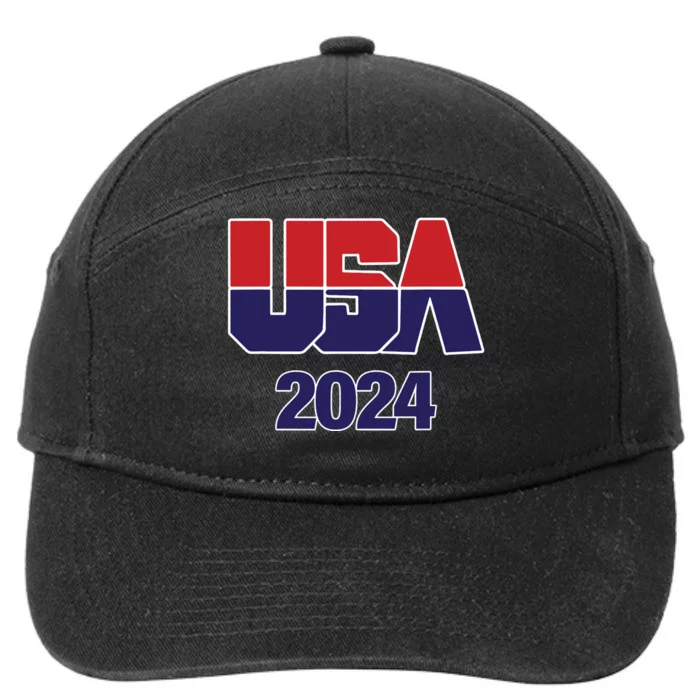 Usa Team 2024 Souvenir American Sports 7-Panel Snapback Hat