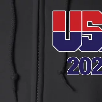 Usa Team 2024 Souvenir American Sports Full Zip Hoodie