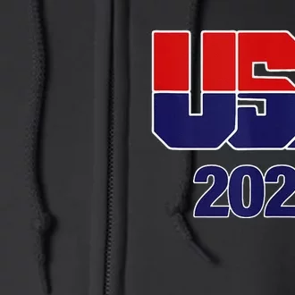 Usa Team 2024 Souvenir American Sports Full Zip Hoodie