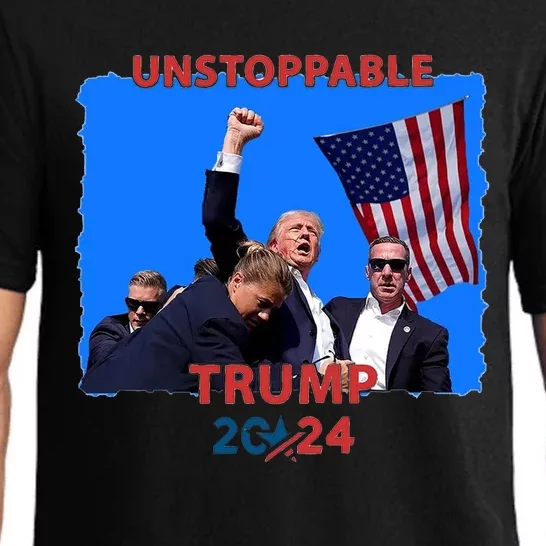 Unstoppable Trump 2024 Donald Trump Survived Shooter Pajama Set