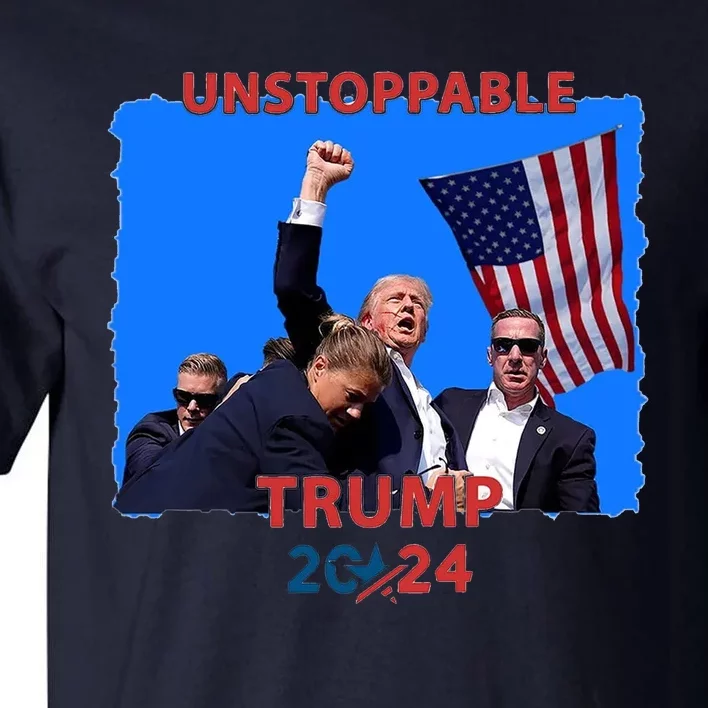 Unstoppable Trump 2024 Donald Trump Survived Shooter Tall T-Shirt