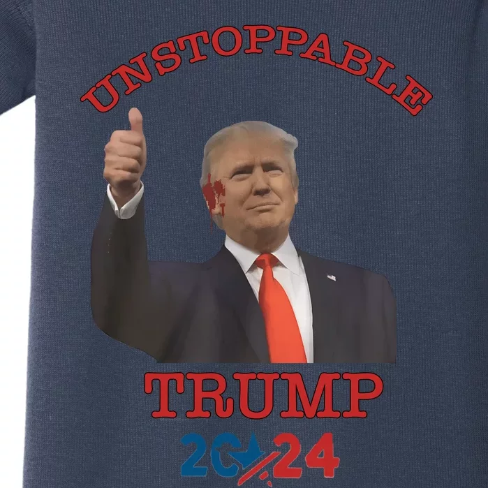 Unstoppable Trump 2024 Donald Trump Survived Shooter Baby Bodysuit