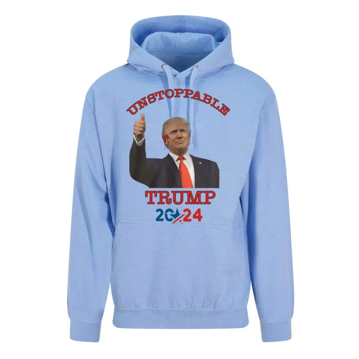 Unstoppable Trump 2024 Donald Trump Survived Shooter Unisex Surf Hoodie