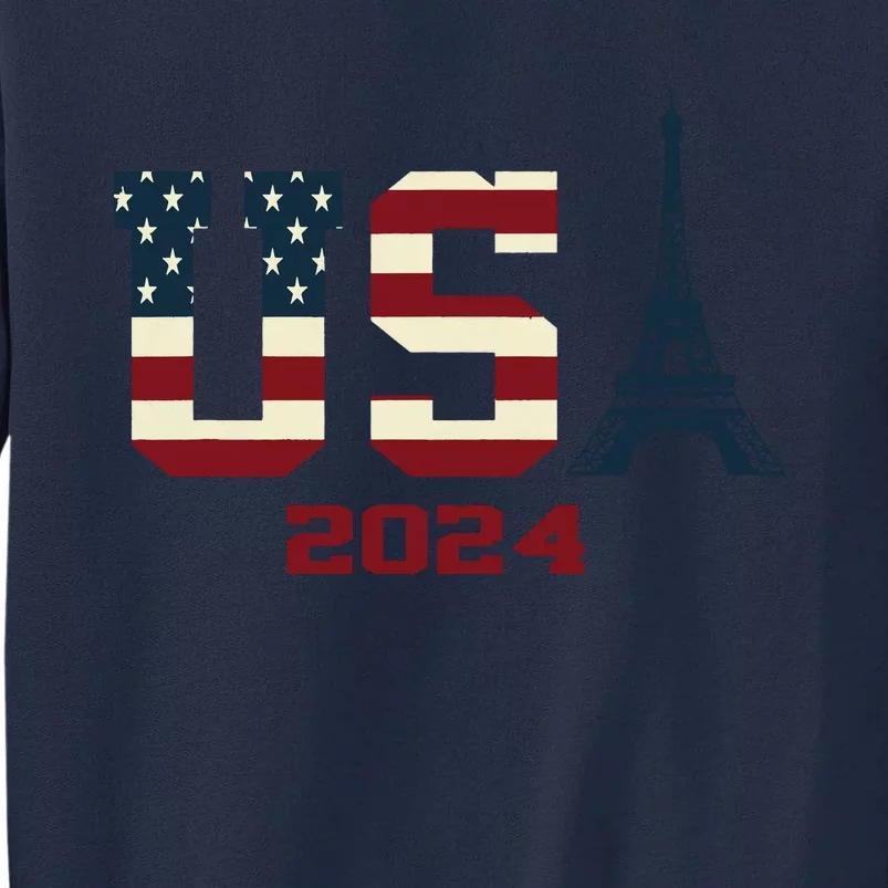 Usa Team American Flag Sport Usa 2024 Tall Sweatshirt