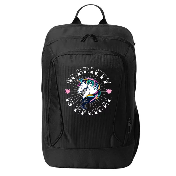 Unicorn Tattoo Art Sobriety Is Magical Na Aa Recovery Gift City Backpack