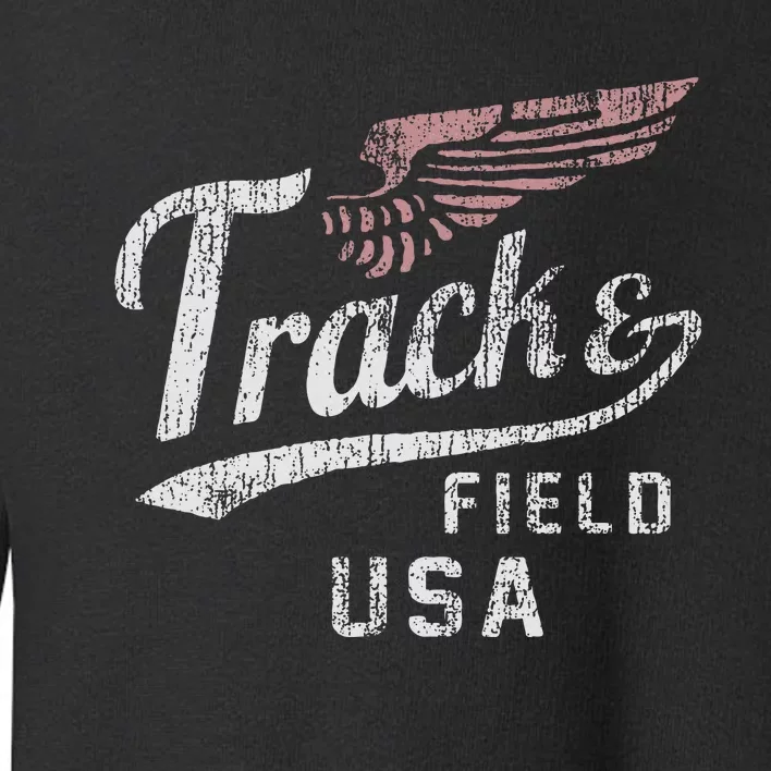 Usa Track And Field Faded Jersey Toddler Sweatshirt